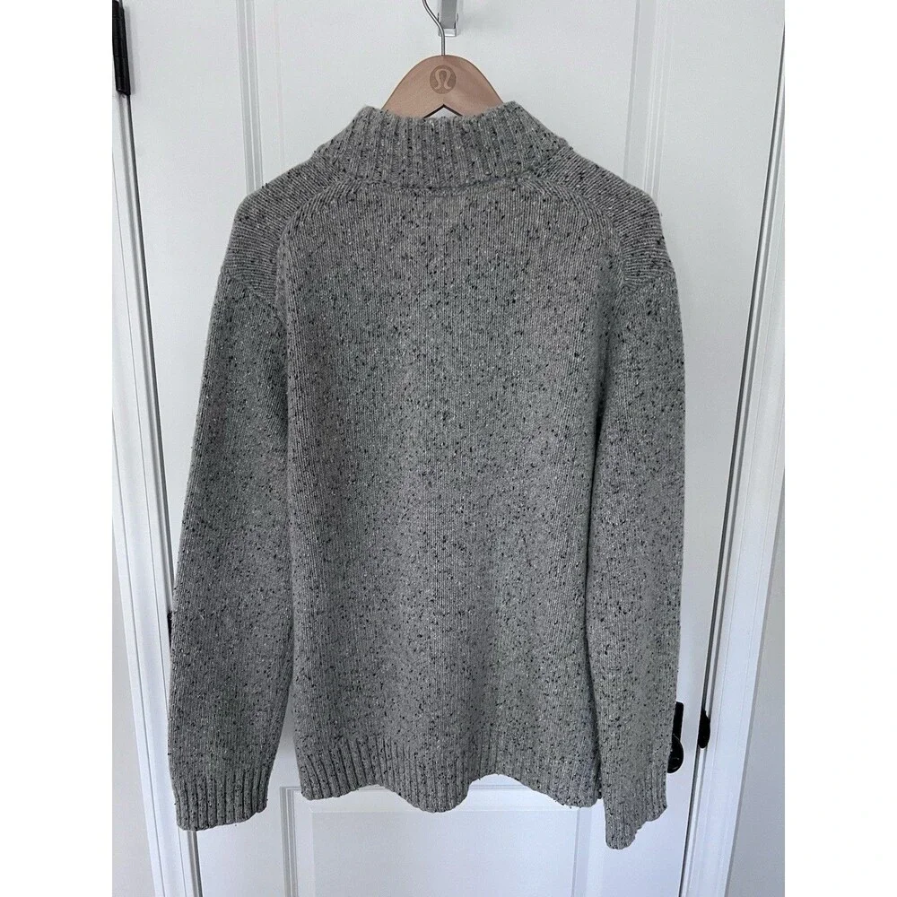 UNTUCKit Speckled Lambswool Mock Neck Sweater Size XL EUC